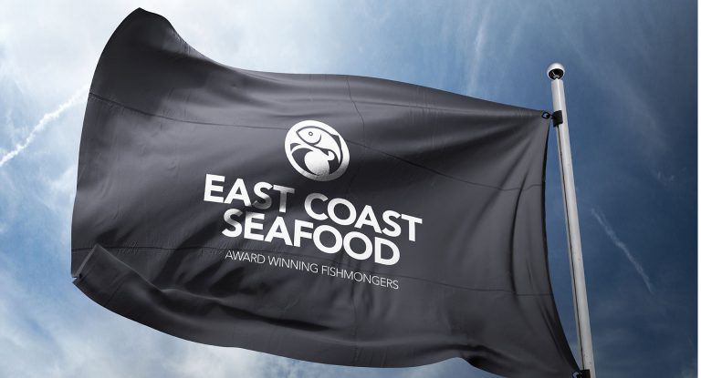 East Coast Seafood flag, "Award winning fishmongers"