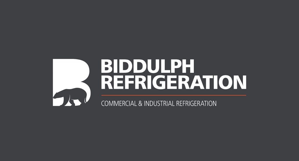 Biddulph Refrigeration logo with the polar bear B symbol