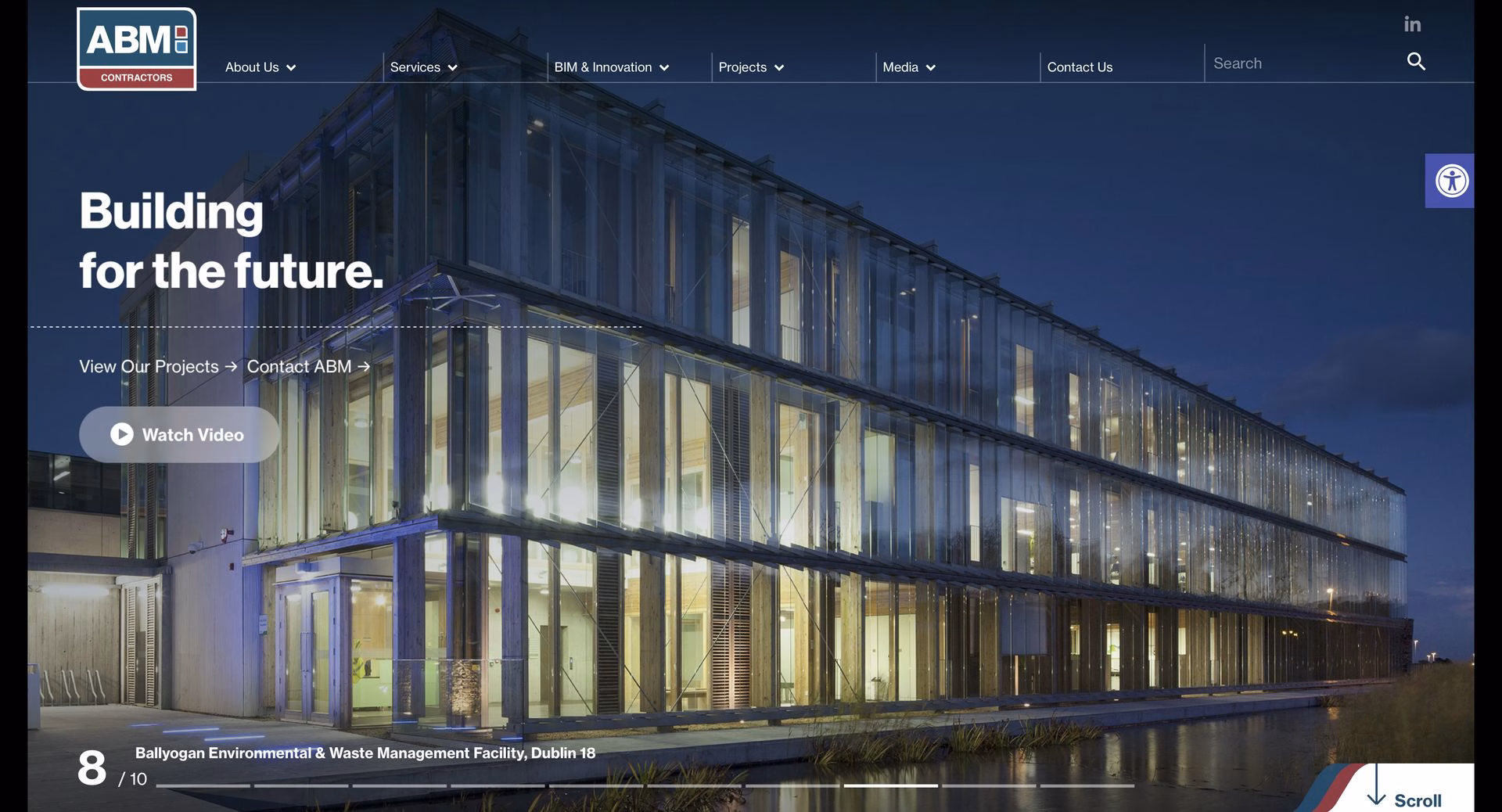 ABM Contractors website designed by Design Minds