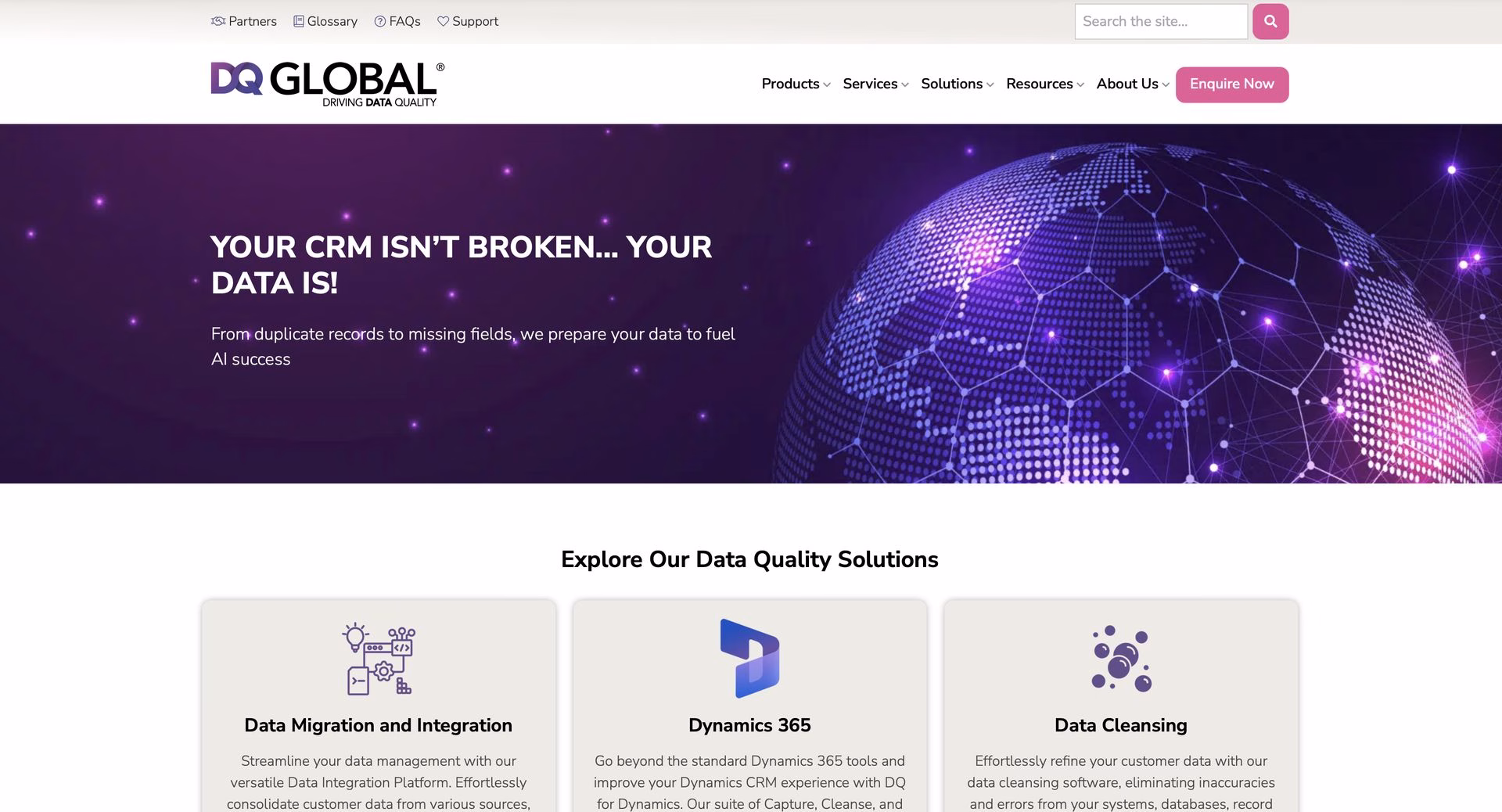 DQ Global website designed by Design Minds