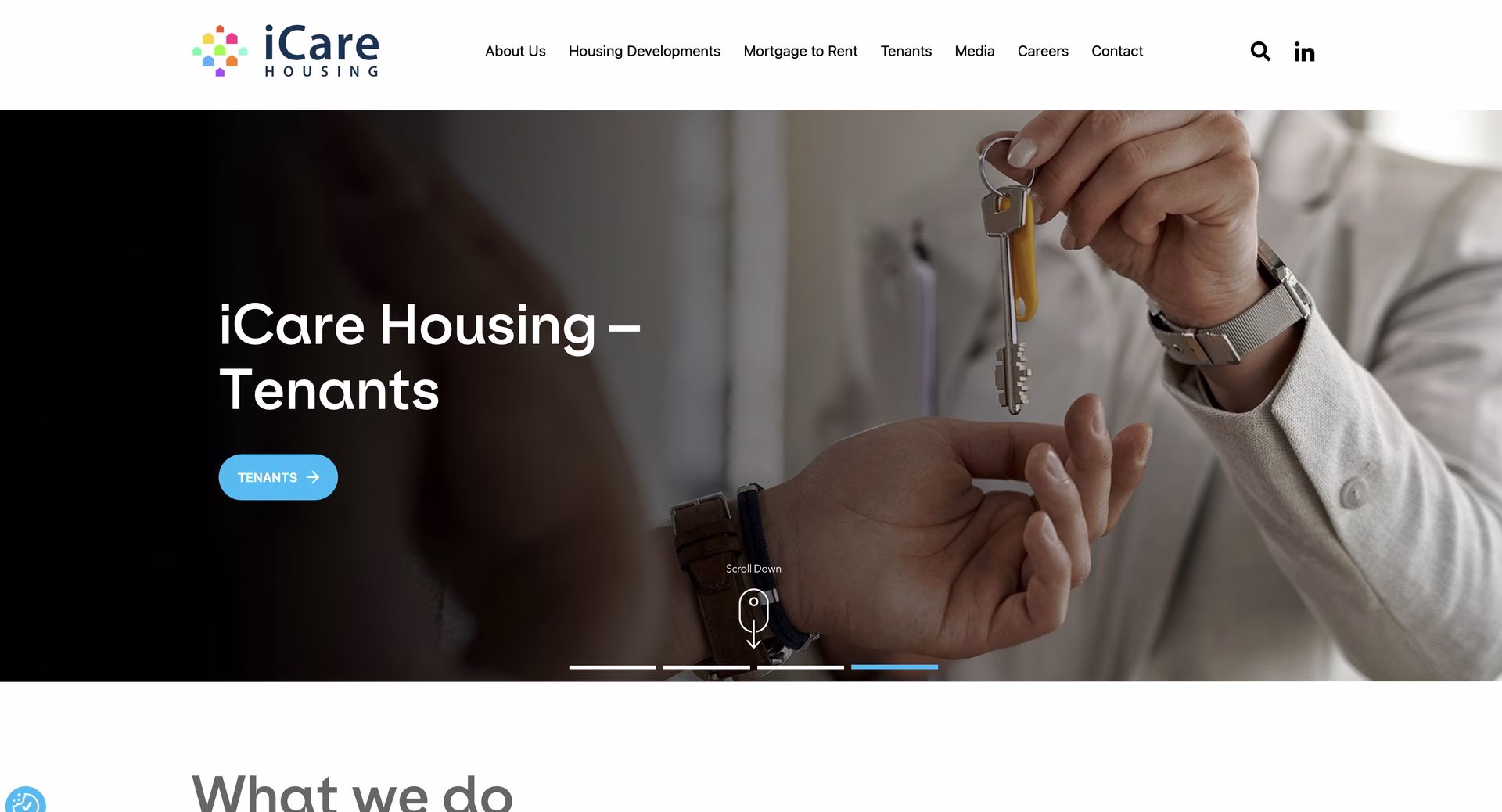 iCare Housing website designed by Design Minds