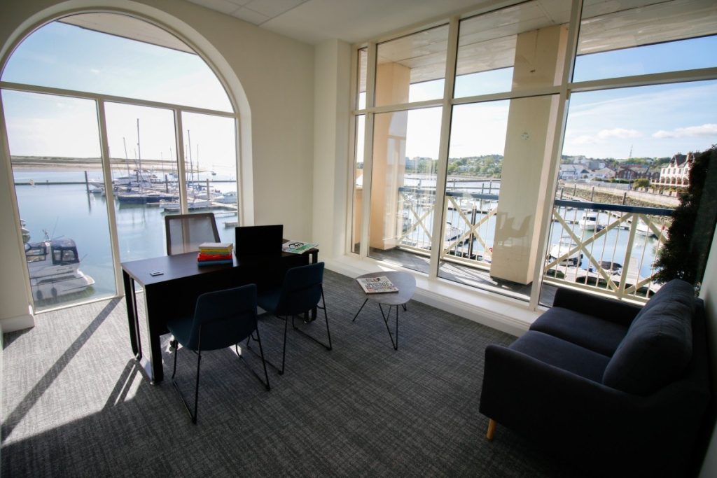 Design Minds studio office overlooking Malahide Marina