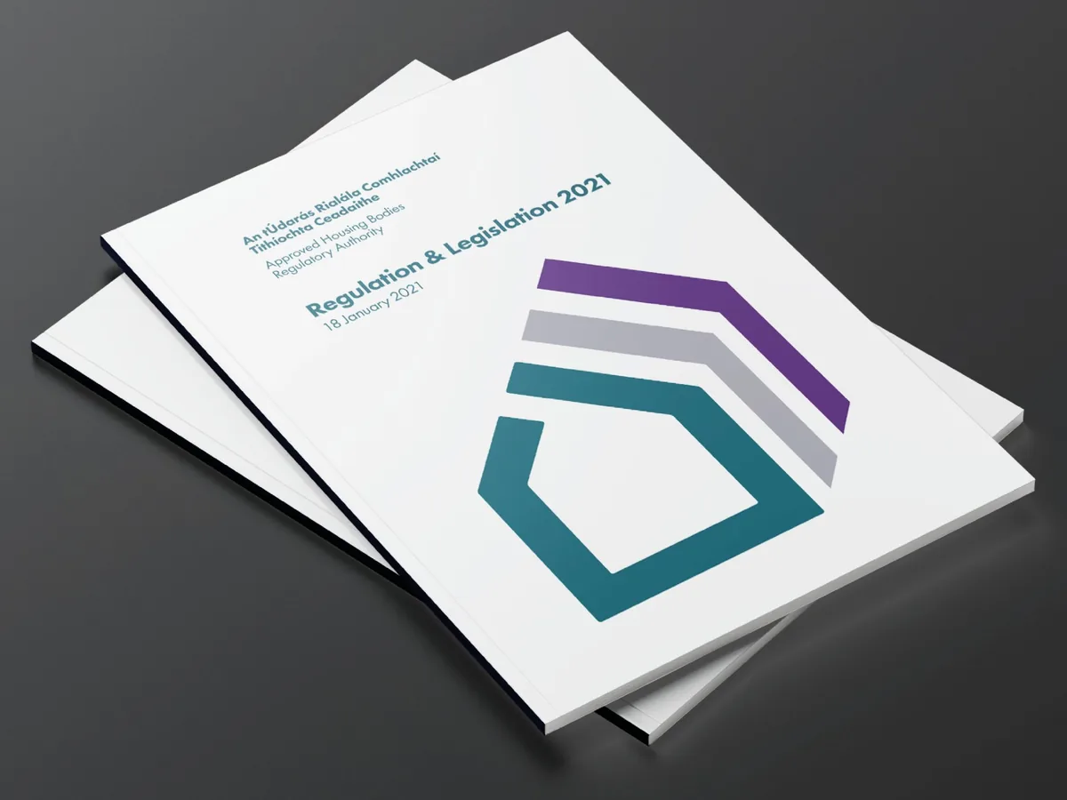 Approved Housing Bodies Regulatory Authority Regulation and Legislation 2021 report, designed by Design Minds