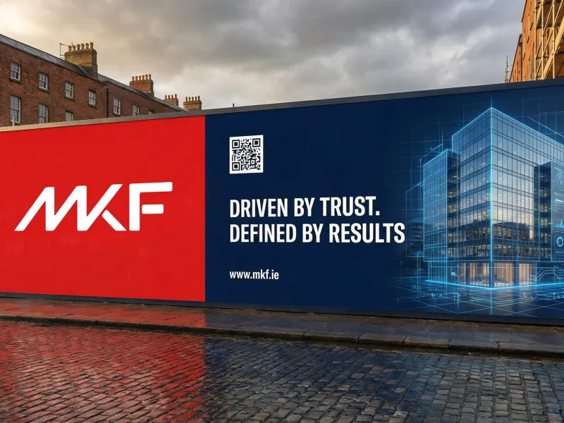 MKF Property Services hoarding designed by Design Minds